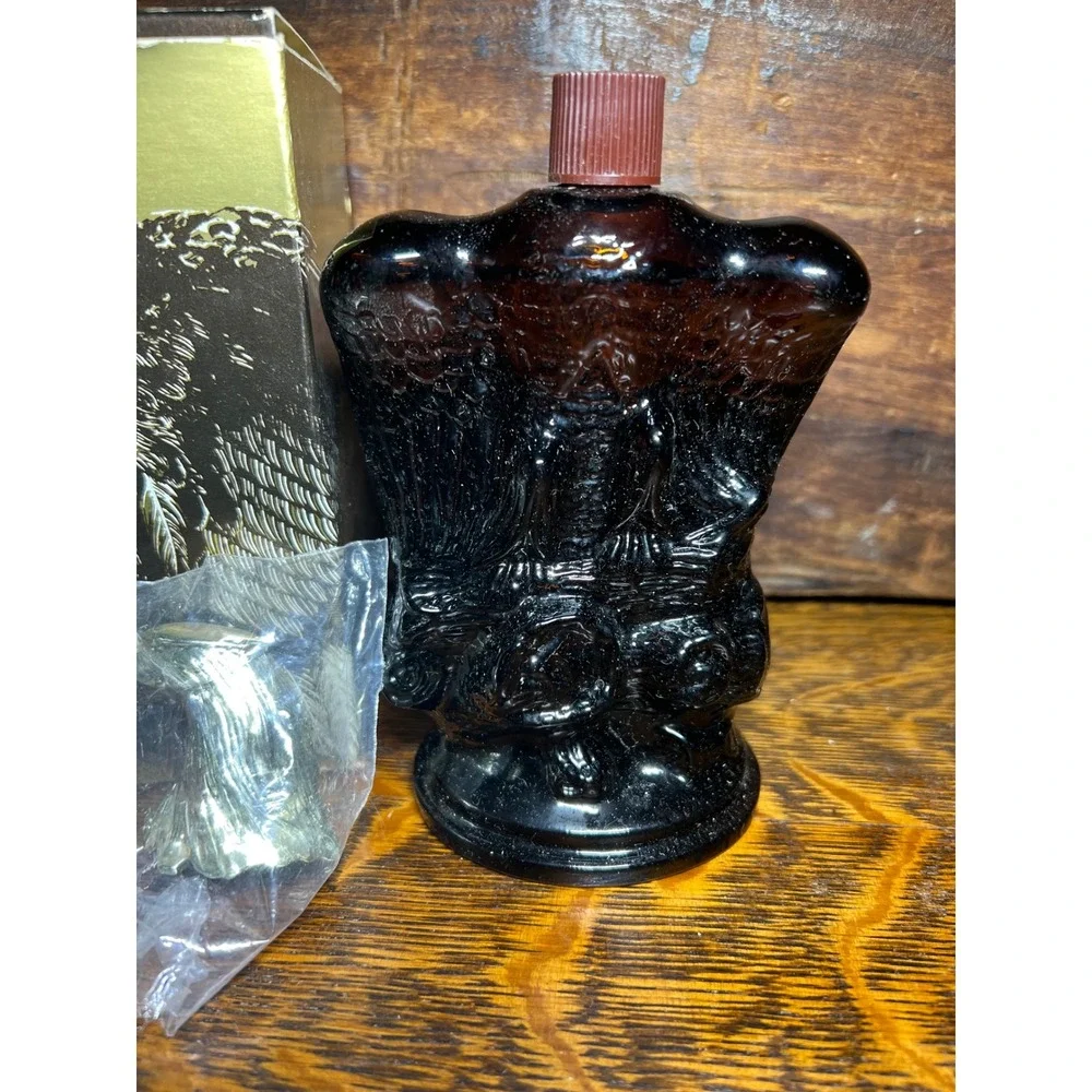 Avon American Eagle Decanter Windjammer After Shave VTG  Glass Bottle NOS Box